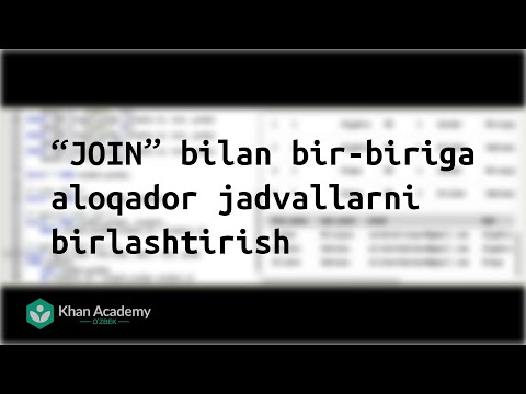 “JOIN” bilan bir-biriga aloqador jadvallarni birlashtirish