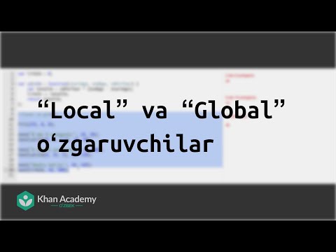 “Local” va “Global” oʻzgaruvchilar