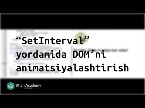 “SetInterval” yordamida DOMʼni animatsiyalashtirish