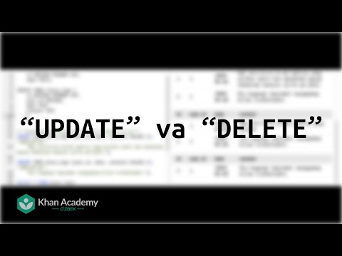 “UPDATE” va “DELETE” yordamida qatorlarni o‘zgartirish